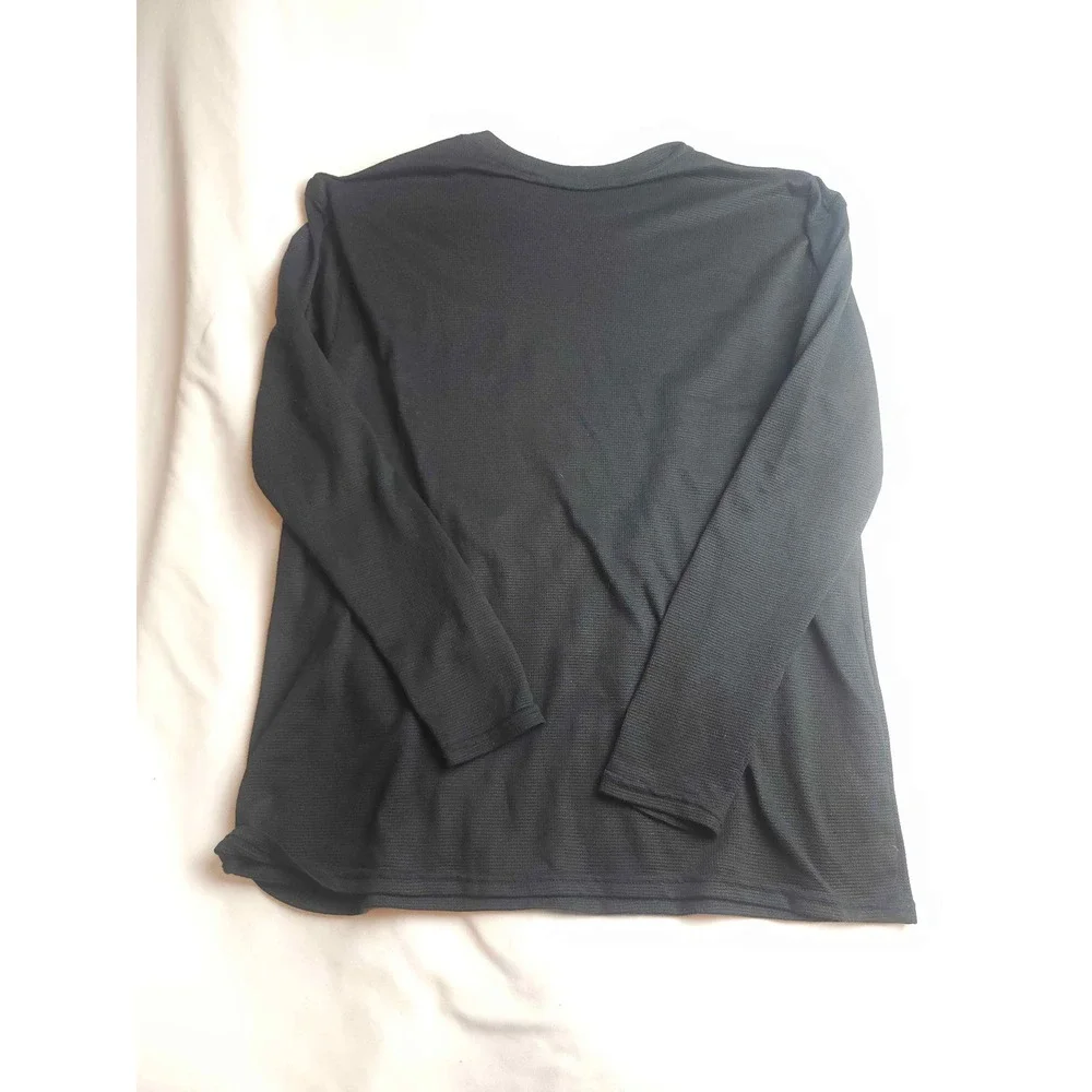 Asics Mens Small Black Long Sleeve CoolMax Performance Running Shirt